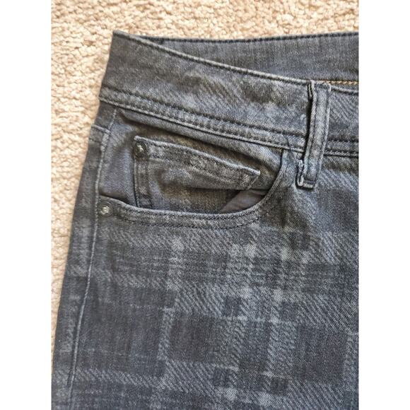 DL1961 Florence Instasculpt Skinny Jeans Dahlia Black Gray Plaid Denim, Size 29 - Picture 5 of 13